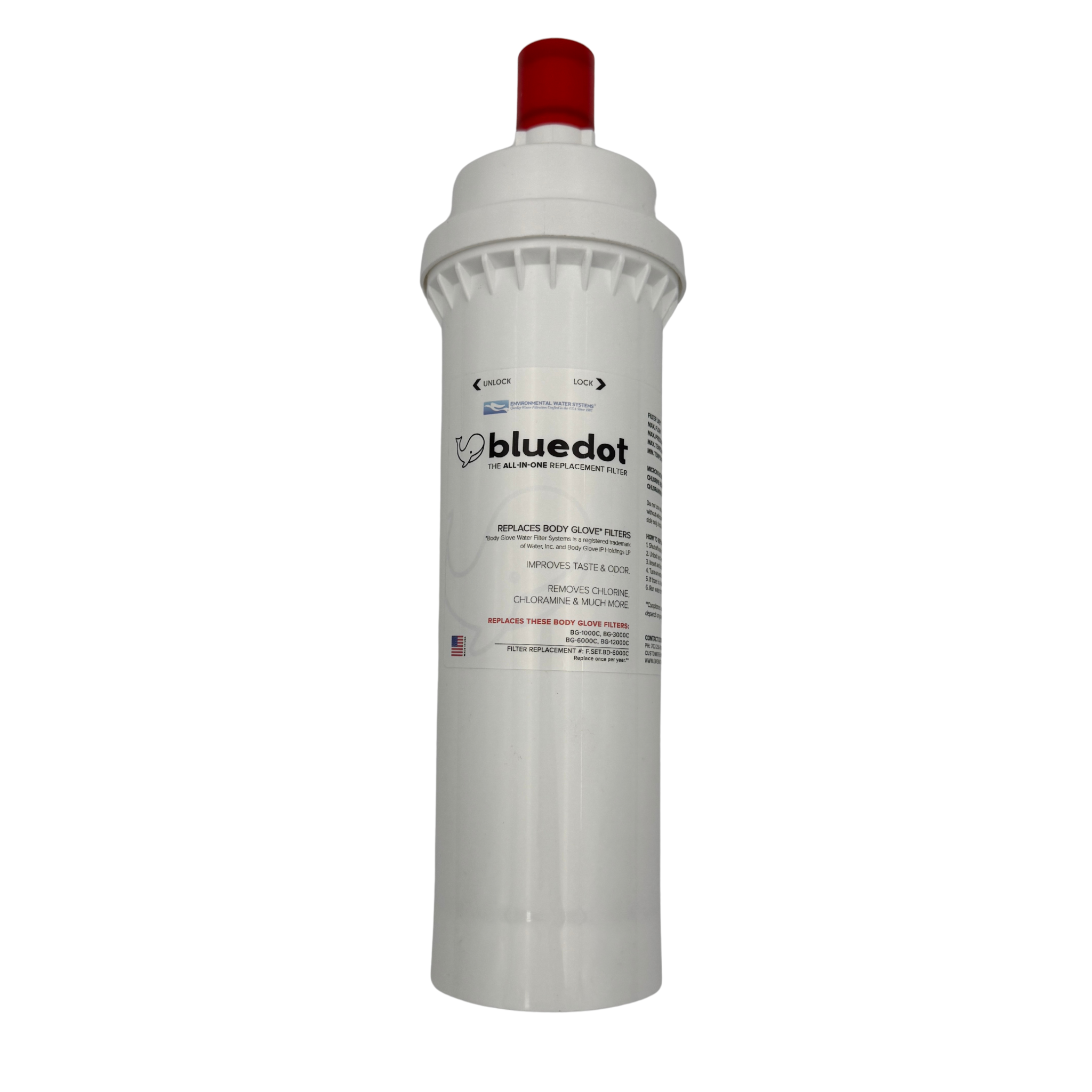 EWS # F.SET.BD.6000C Filter Replacement Cartridge – Made in USA