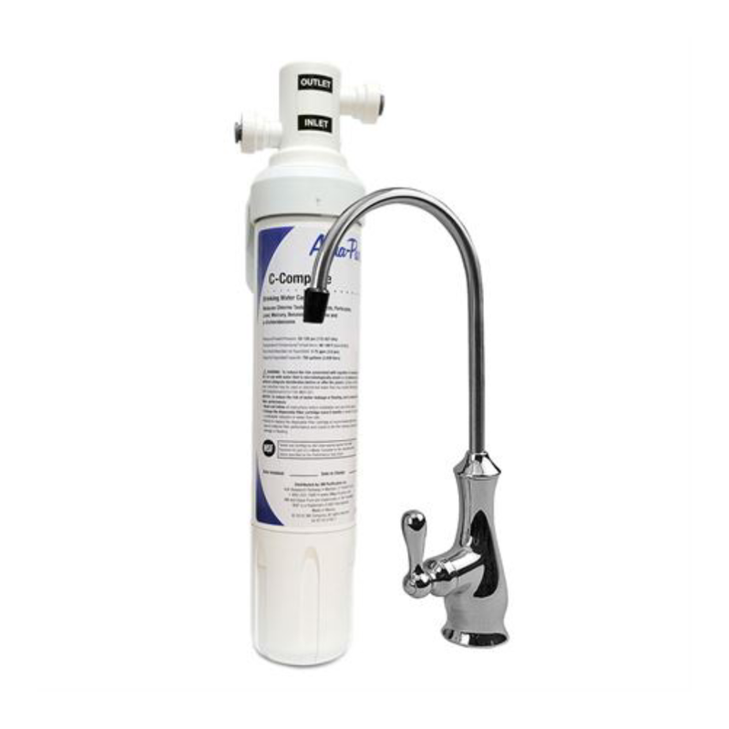 3M Aqua Pure AP Easy Complete Under Sink Dedicated Faucet Water Filtration System - With Chrome Faucet