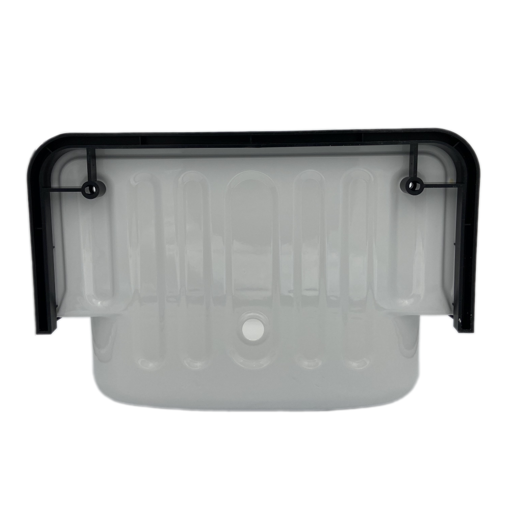 Alape Bucket Sink Wall Mounted Small Service Sink Glazed Steel Utility Sink, With Overflow, Black Trim freeshipping - Drinking Well Co.