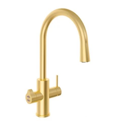 Zip Water 01034263 17 3/8 Inch HydroTap Celsius All-In-One Boiling Chilled Sparkling Drinking Faucet, Brushed Gold - DrinkingWellCo