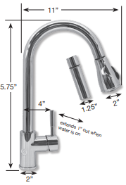Water Inc. SKUA04 Ozone Faucet 1 Original Style with Ozone Generator and bonus tip - Chrome freeshipping - Drinking Well Co.