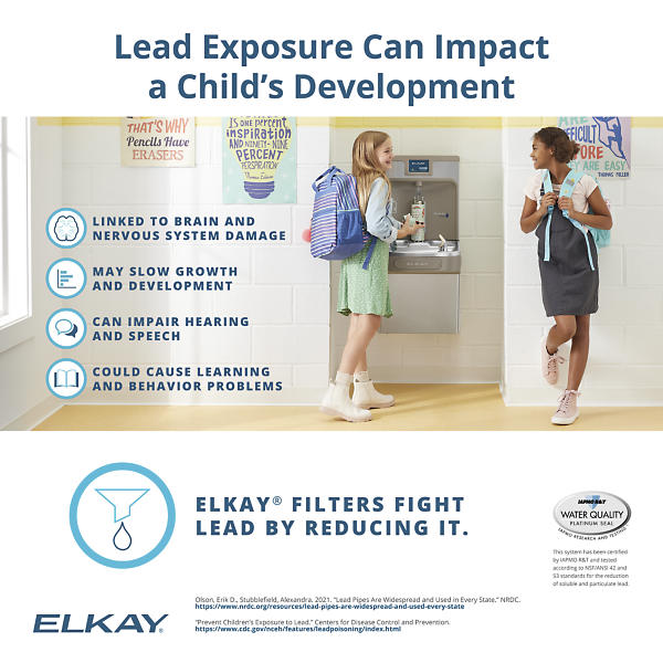 Elkay WaterSentry Lead & Microplastics 1500-Gallon NSF Certified Replacement Water Filter