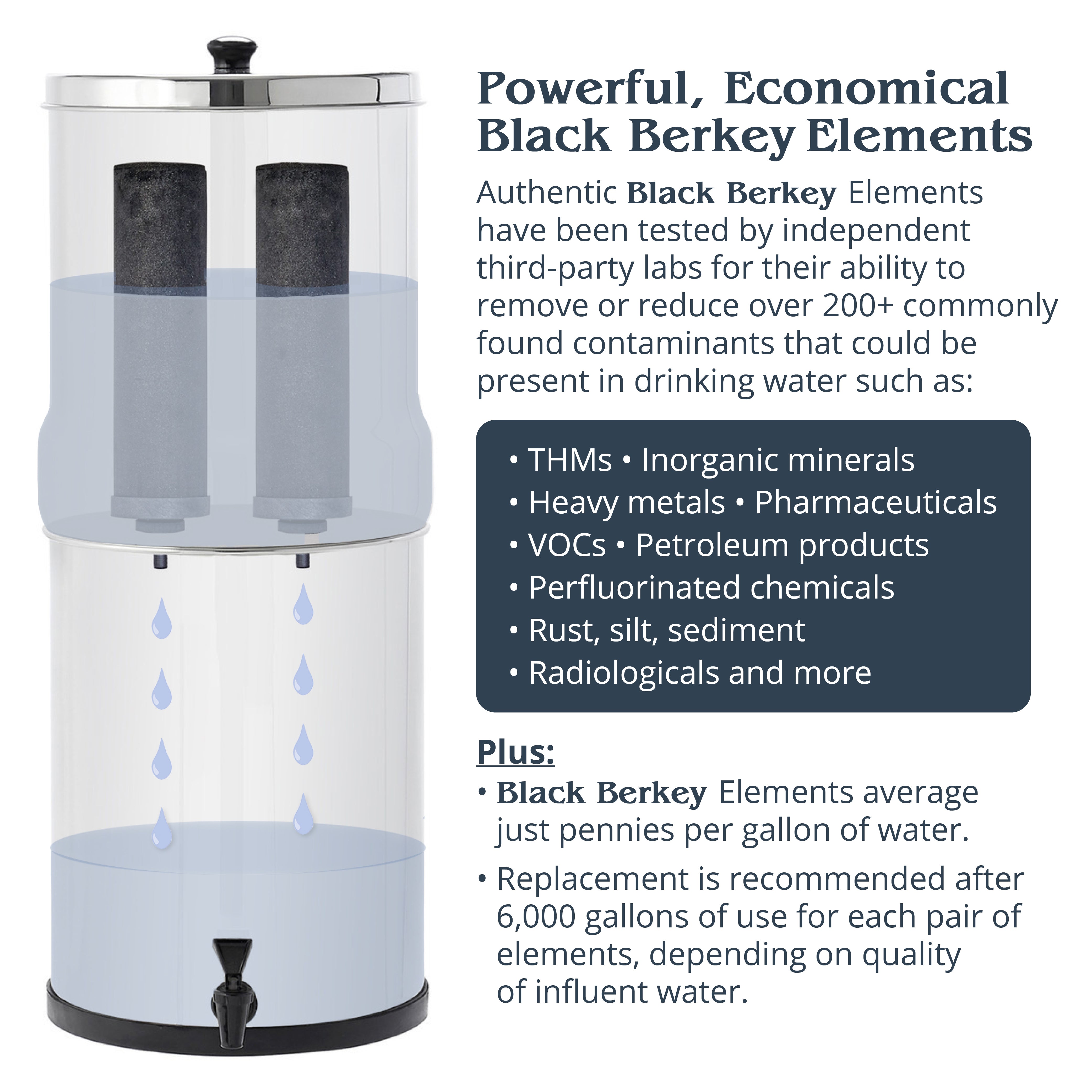 Big Berkey® 2.25 Gal. Water System with 2 Black Berkey® Elements