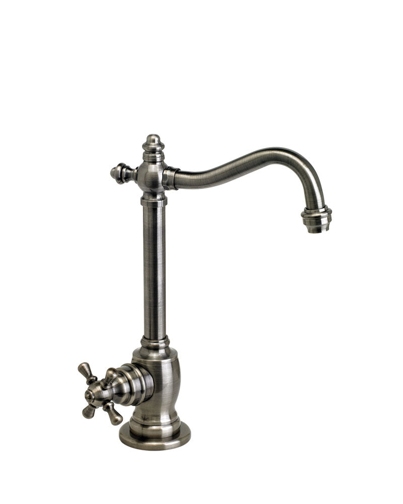 Waterstone 1150C-SN Annapolis Cold Only Filtration Faucet with Cross Handle, Satin Nickel Finish freeshipping - Drinking Well Co.