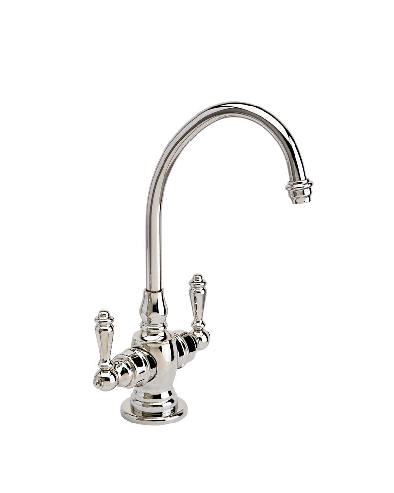 Waterstone 1200HC-PN Hampton Hot and Cold Filtration Faucet with Lever Handles, Polished Nickel Finish freeshipping - Drinking Well Co.