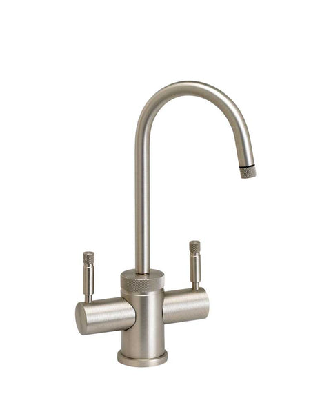 Waterstone 1450HC-MB Industrial Hot and Cold Filtration Faucet with C  Spout, Matte Black Finish