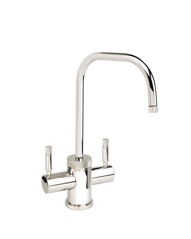 Waterstone 1455HC-MB Industrial Hot and Cold Filtration Faucet with 2 Bend U Spout, Matte Black Finish freeshipping - Drinking Well Co.