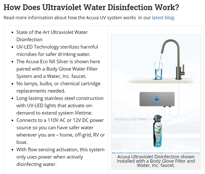 Acuva Eco NX Silver LED-UV Water Purifier WI-ECO-NX-SILVER freeshipping - Drinking Well Co.