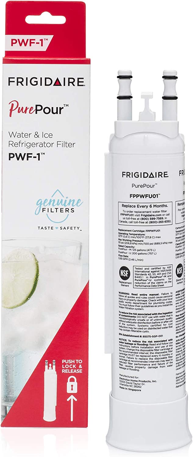 Frigidaire EPPWFU01 Refrigerator Water Filter Pure Pour Replacement Cartridge -Drinkingwellco