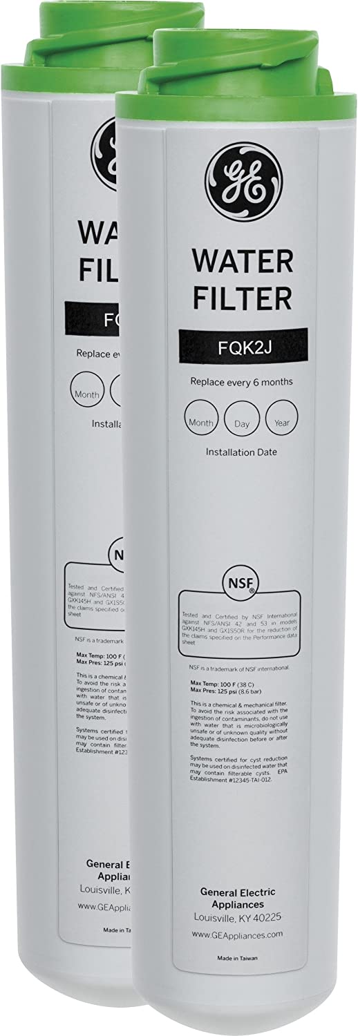General Electric (GE) FQK2J Refrigerator Dual Drinking Water Filter Replacement Cartridge -Drinkingwellco