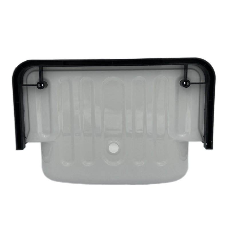 Alape Bucket Sink Wall Mounted Small Service Sink Glazed Steel Utility Sink, With Overflow, Black Trim freeshipping - Drinking Well Co.