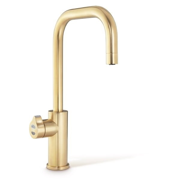 Zip Water 01034242 13 7/8 Inch HydroTap Cube Boiling Chilled Sparkling Drinking Faucet, Brushed Gold - DrinkingWellCo