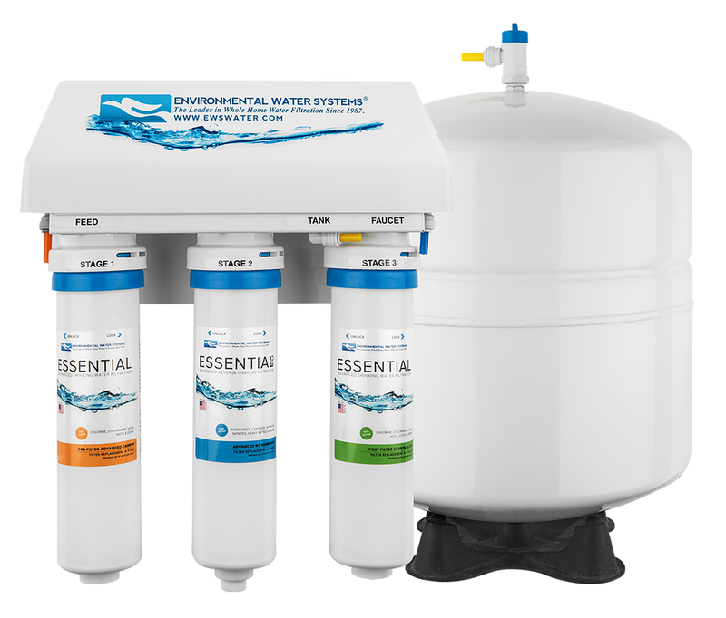 Environmental Water Systems Essential RO3 Advanced 3-Stage Reverse Osmosis Filter System freeshipping - Drinking Well Co.