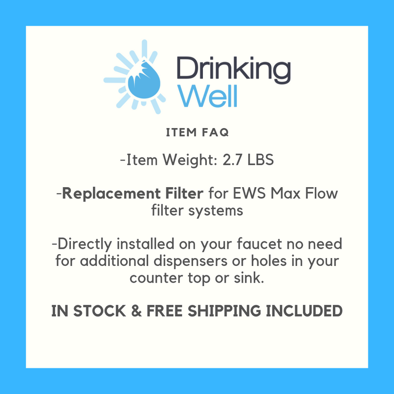 Environmental Water Systems Essential Max Flow Replacement Filter (F.SET.SS-2.5) freeshipping - Drinking Well Co.