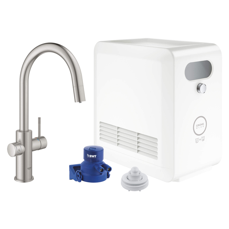 Grohe Blue 31251 Chilled and Sparkling Water Filtration System with Kitchen Faucet freeshipping - Drinking Well Co.