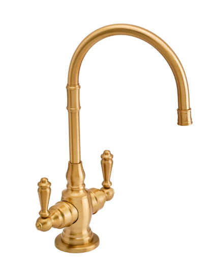Waterstone 1202HC-AP Pembroke Hot and Cold Filtration Faucet with Lever Handles, Antique Pewter Finish - DrinkingWellCo